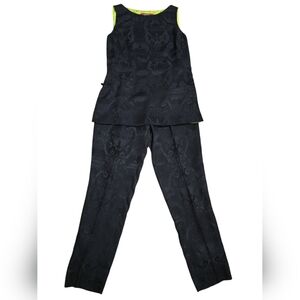 Shanghai Tang Black 2 Piece Silk Set